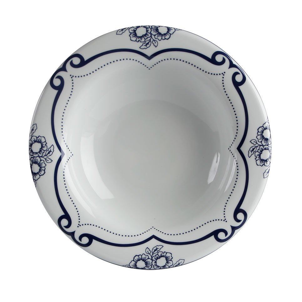 Blue Manoir Porcelain Deep Plate A+P