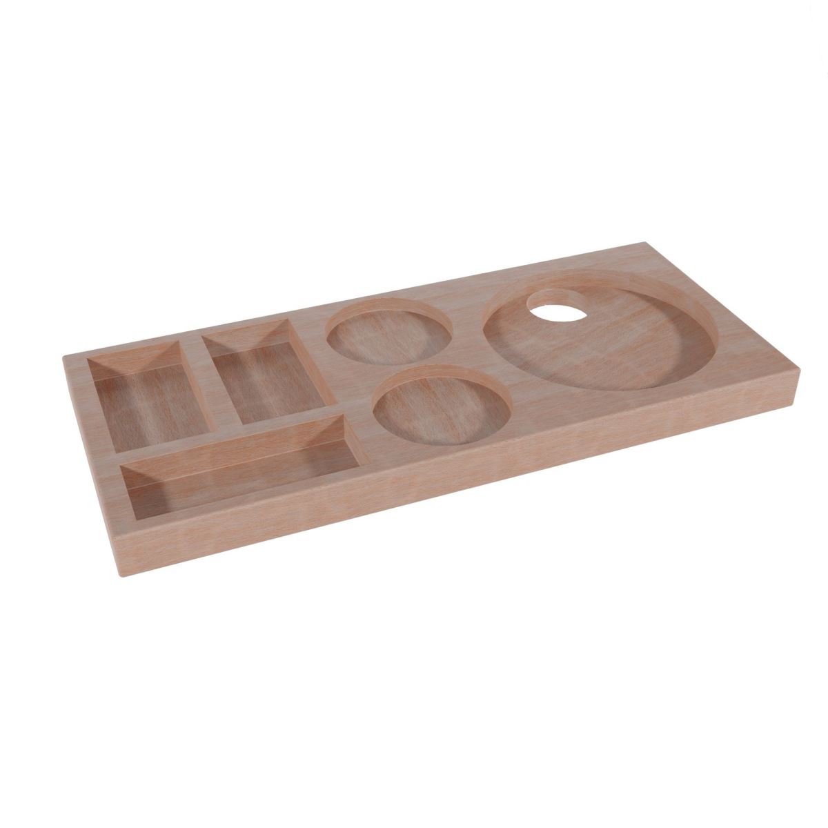 W05010558 Welcome Tray No1 Short Beech