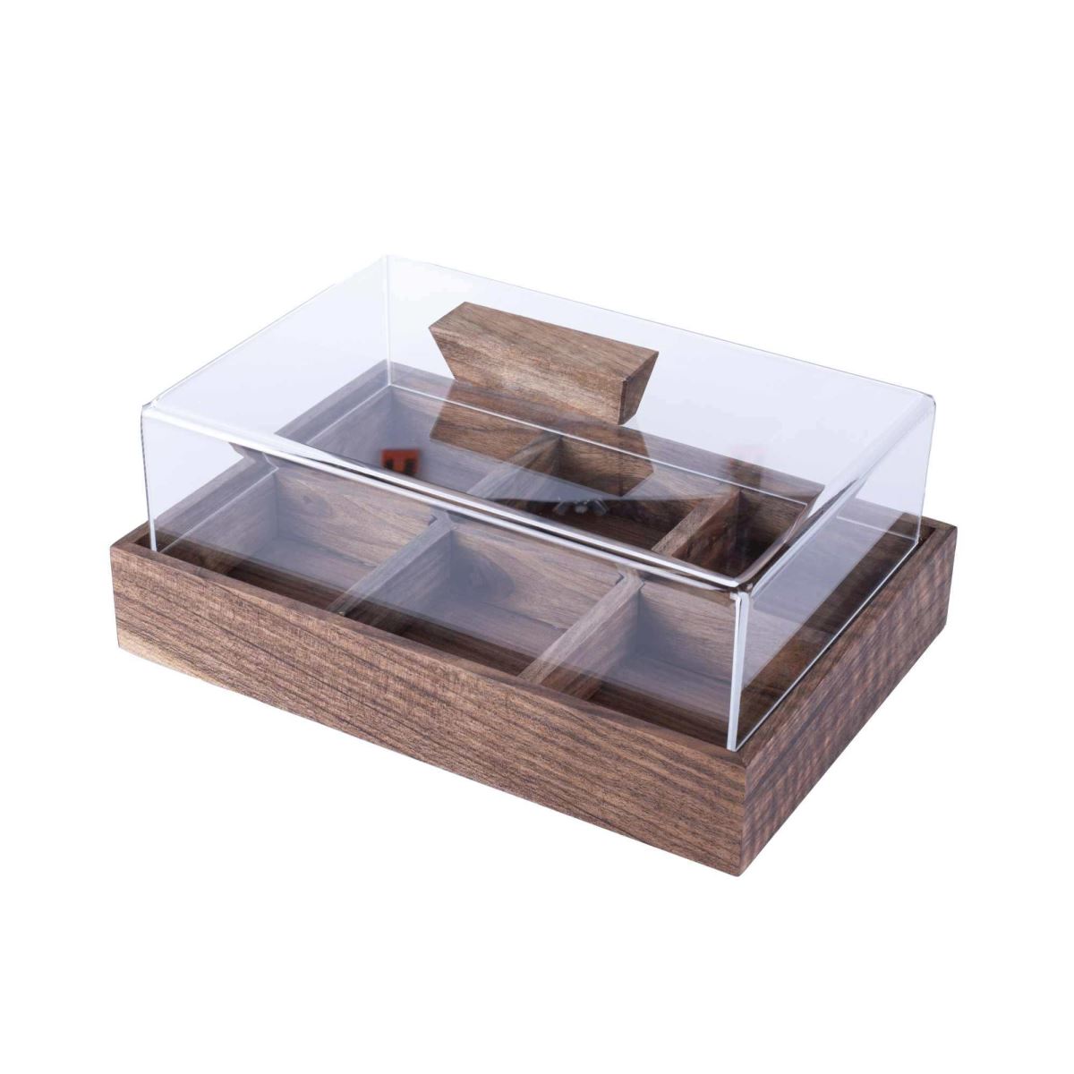 W05030415 Amenity Box Six part Walnut